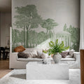Chatsworth Park, Green Mural Wallpaper - room preview 03