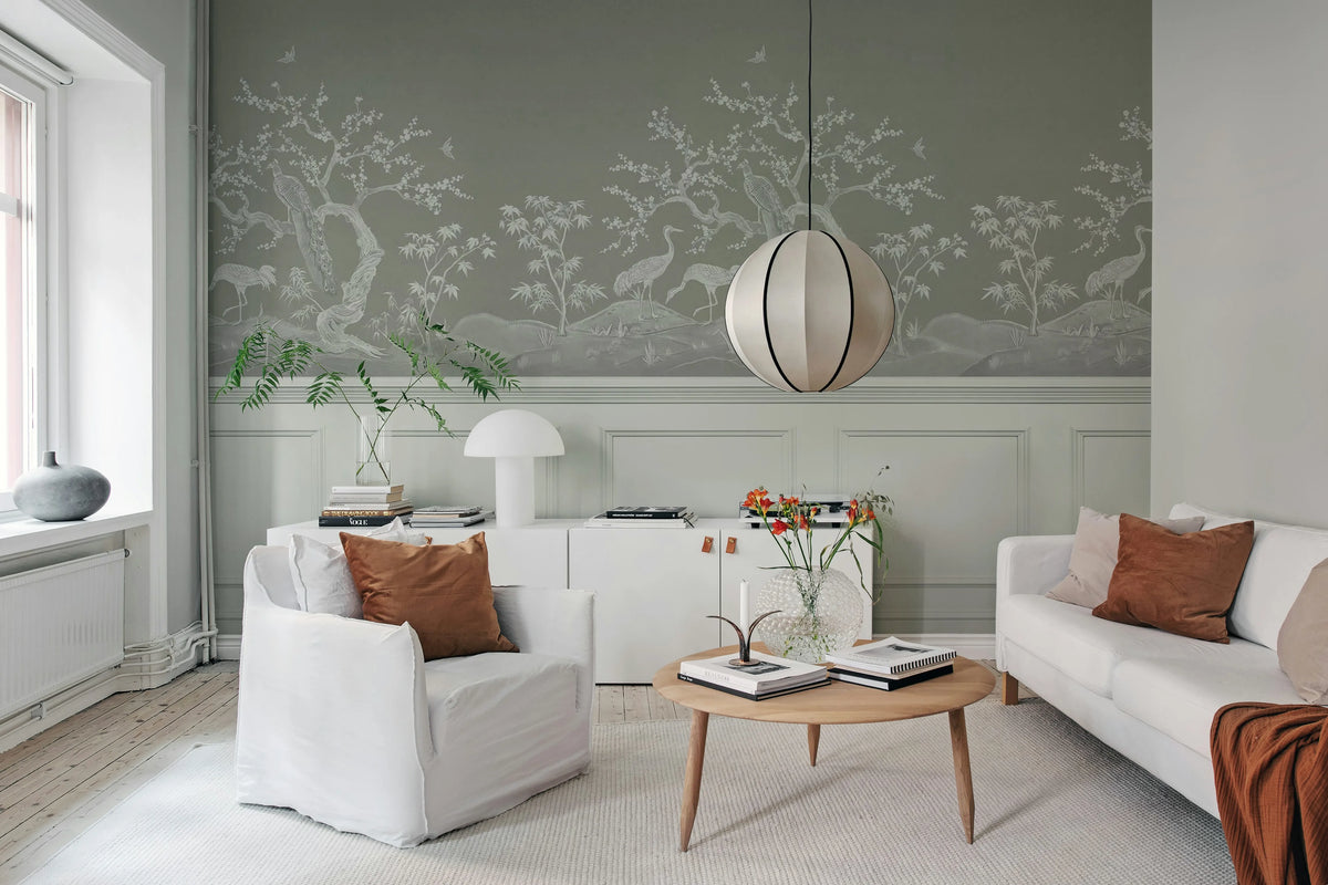 Chinoiserie Blossom, Panels Mural Wallpaper - room preview 03