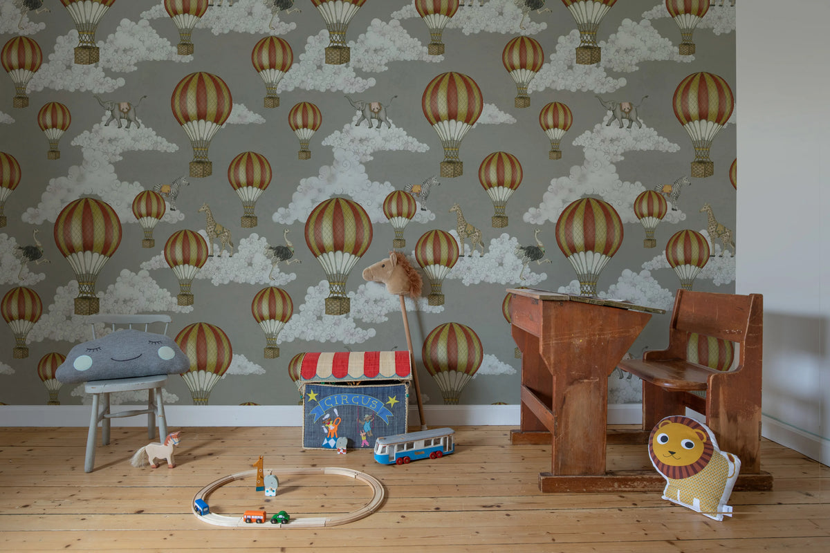 Dreamscape, Greige Mural Wallpaper - room preview 03