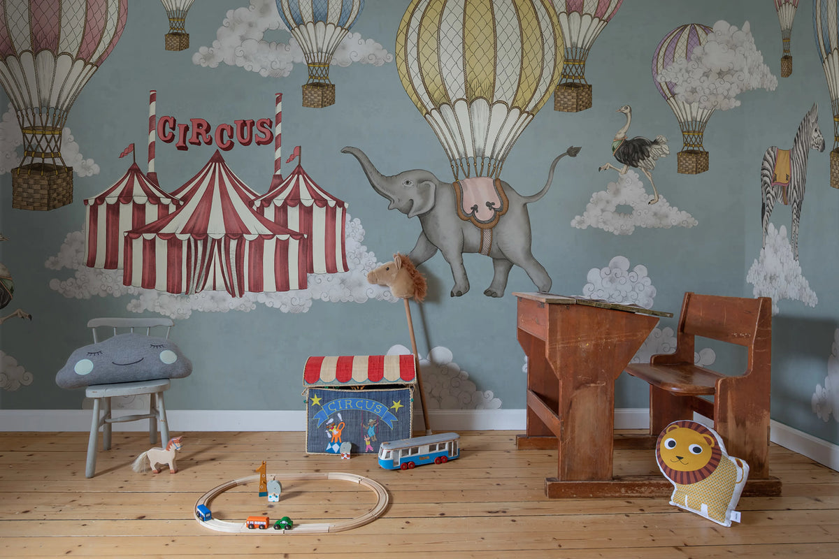 Circus Horizon, Rainbow Mural Wallpaper - room preview 03