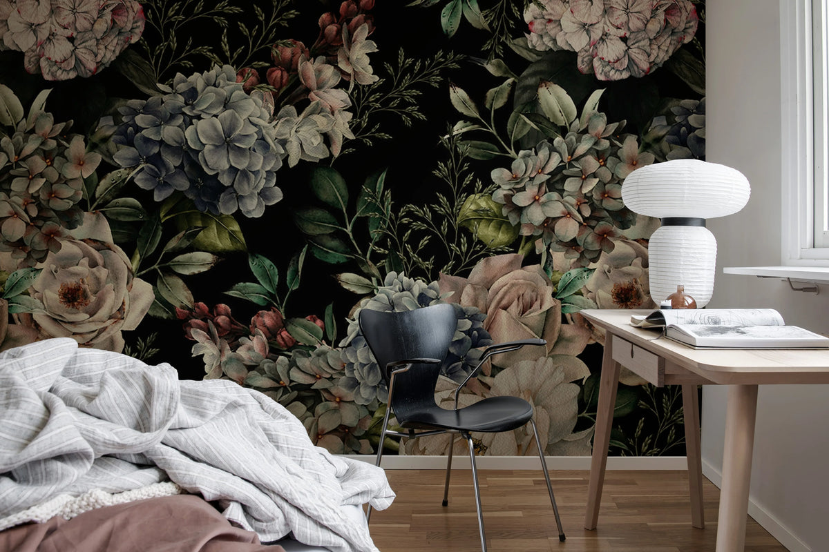Vintage Bouquet Mural Wallpaper - room preview 03