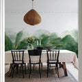 Emerald Leaves Mural Wallpaper - room preview 03