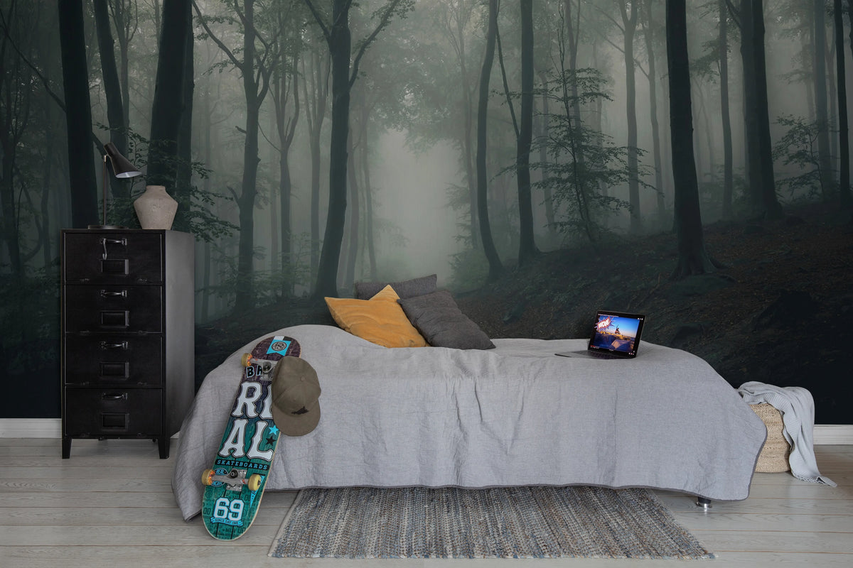 Forest in Fog Mural Wallpaper - room preview 03