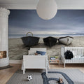 Boats in a Row Mural Wallpaper - room preview 03
