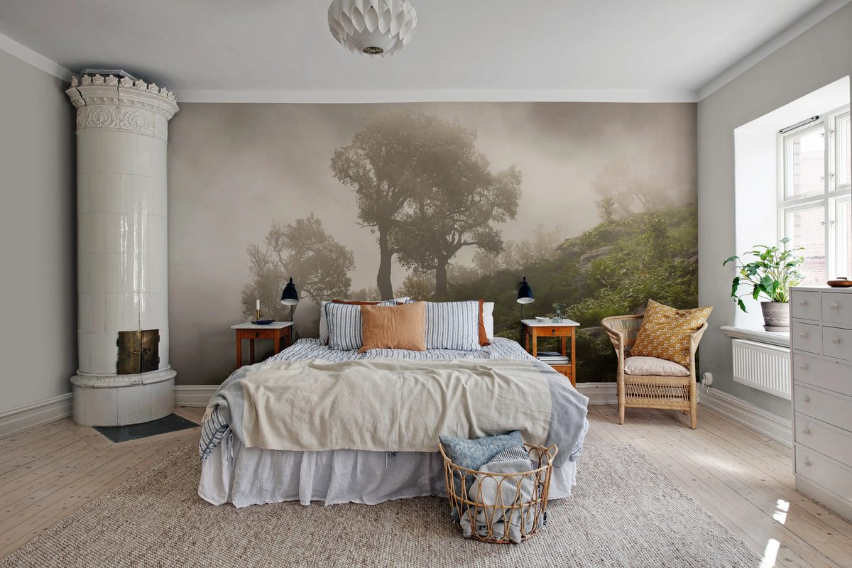 Foggy Hill Mural Wallpaper - room preview 03