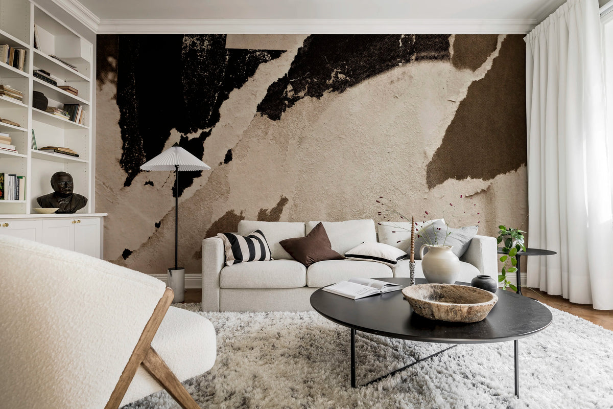 Rip Off, Brown Mural Wallpaper - room preview 03