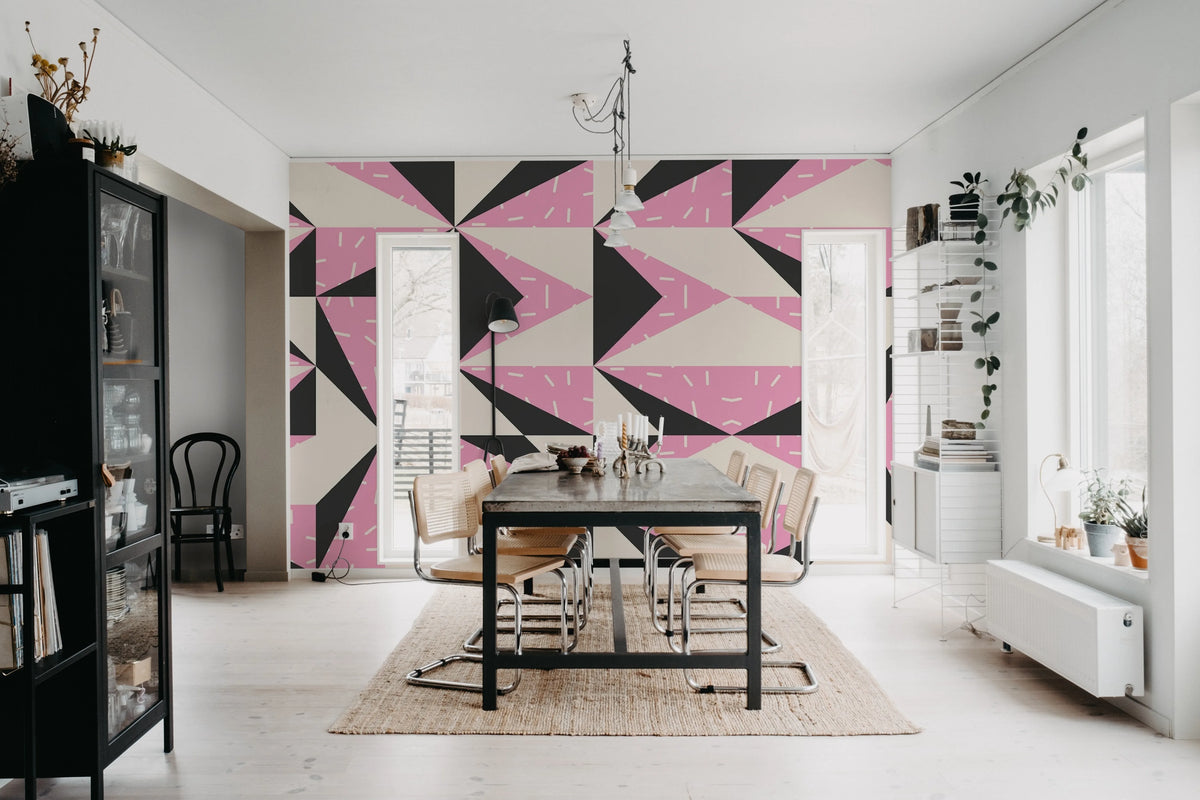 Geometrical Art Mural Wallpaper - room preview 03