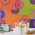 Lemon Slices, Neon Mural Wallpaper - room preview 03