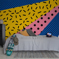 Rays of the 90s Mural Wallpaper - room preview 03