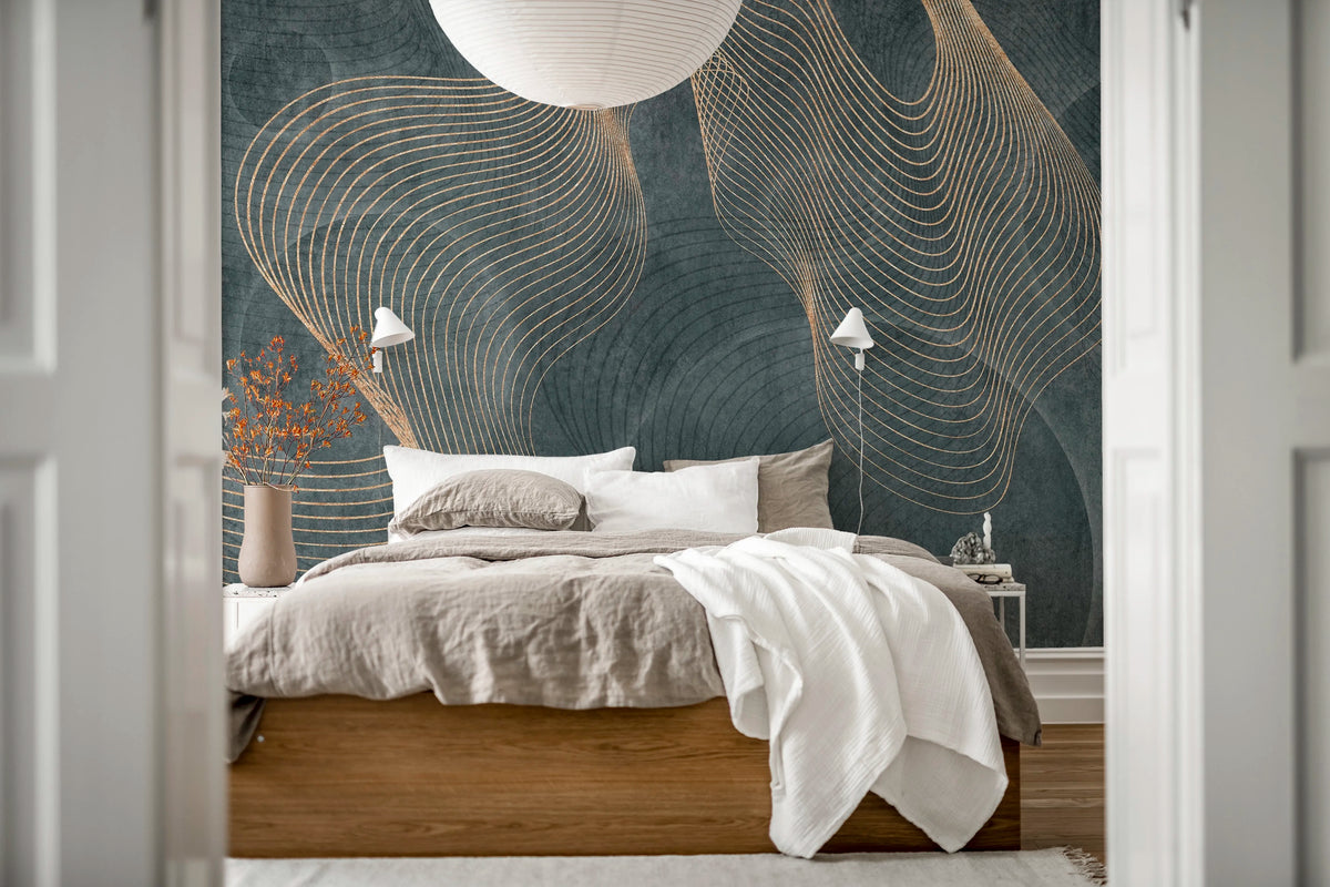 Affluence, Sapphire Mural Wallpaper - room preview 03