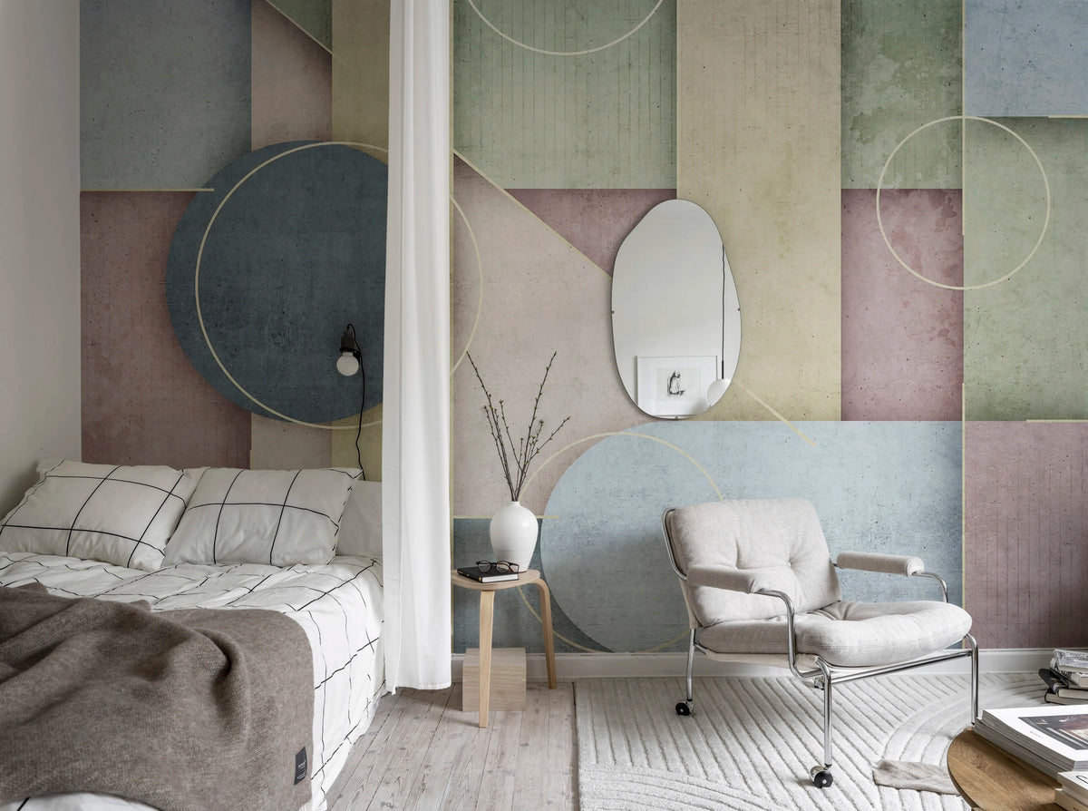 Arch Forms, Pastel Mural Wallpaper - room preview 03