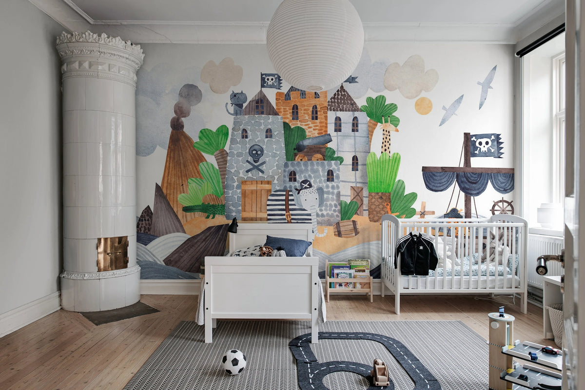 Castle of Pirates Mural Wallpaper - room preview 03