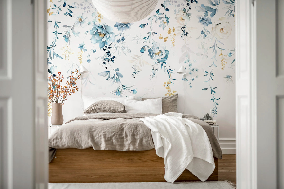 Floral Drape Mural Wallpaper - room preview 03