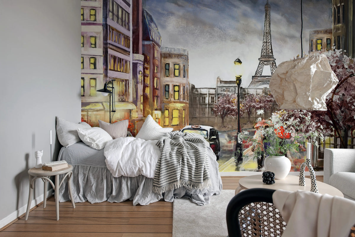 Painting Paris Mural Wallpaper - room preview 03