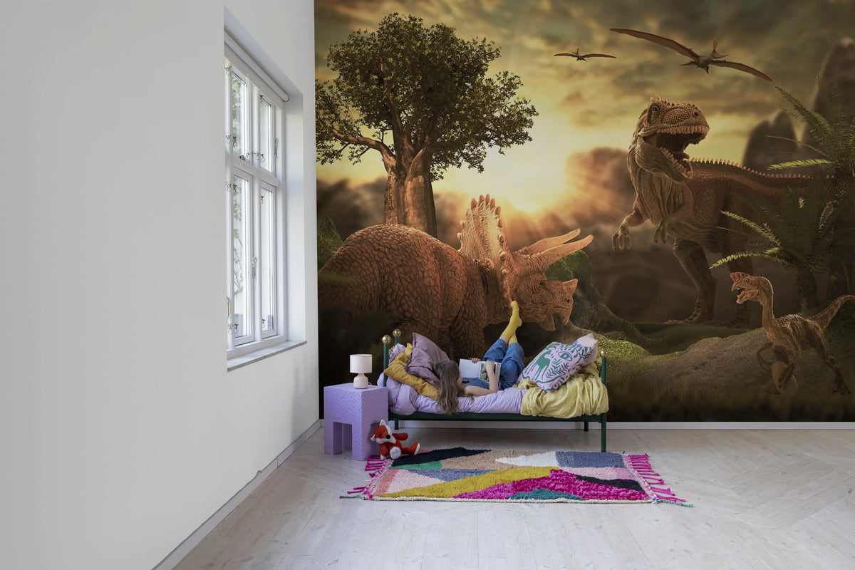 Dinosaur Park Mural Wallpaper - room preview 03