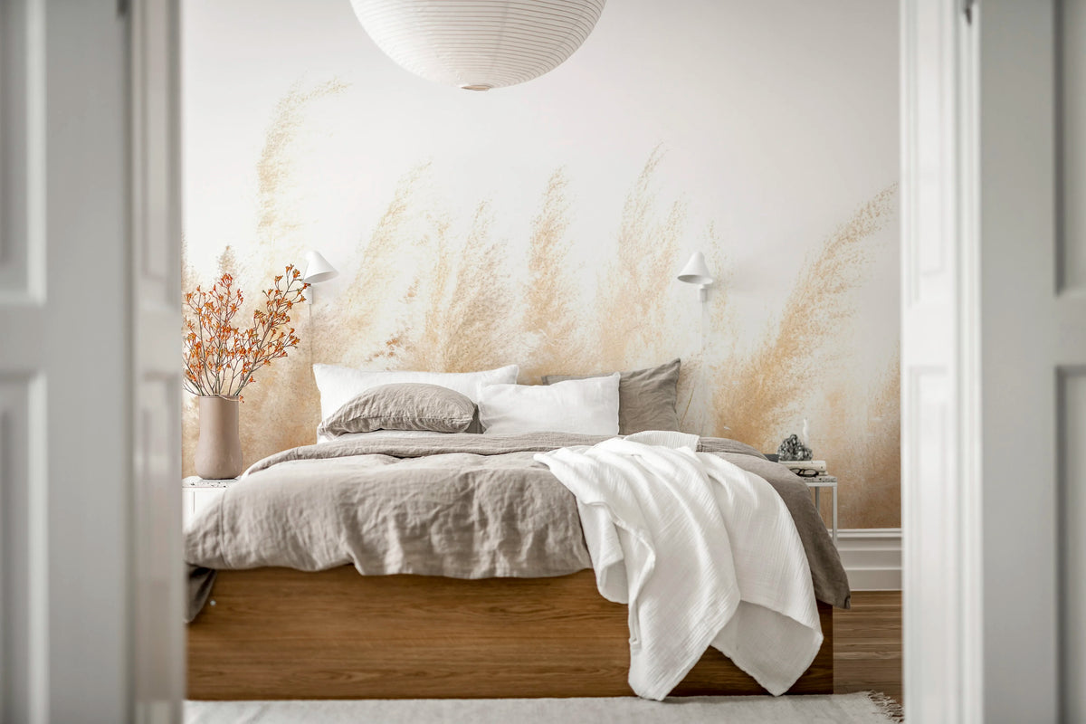 Soft Reed Mural Wallpaper - room preview 03
