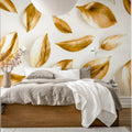 Golden Leaves Mural Wallpaper - room preview 03