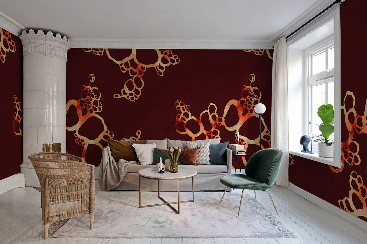 Lightning Clownfish, Velvet Mural Wallpaper - room preview 03