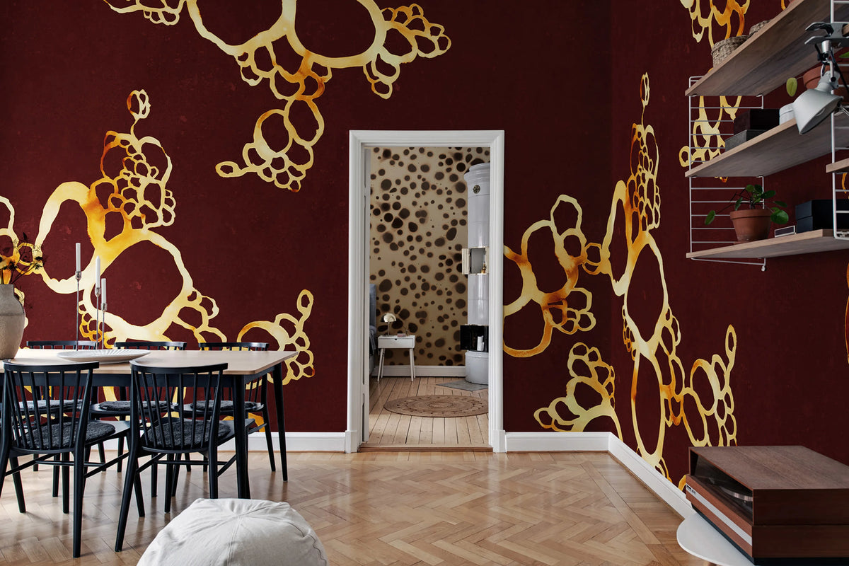 Lightning Clownfish, Gold Mural Wallpaper - room preview 03