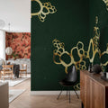 Lightning Clownfish, Green Mural Wallpaper - room preview 03