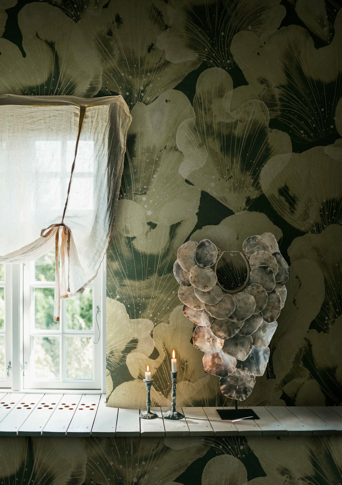 Corals, Green Mural Wallpaper - room preview 03