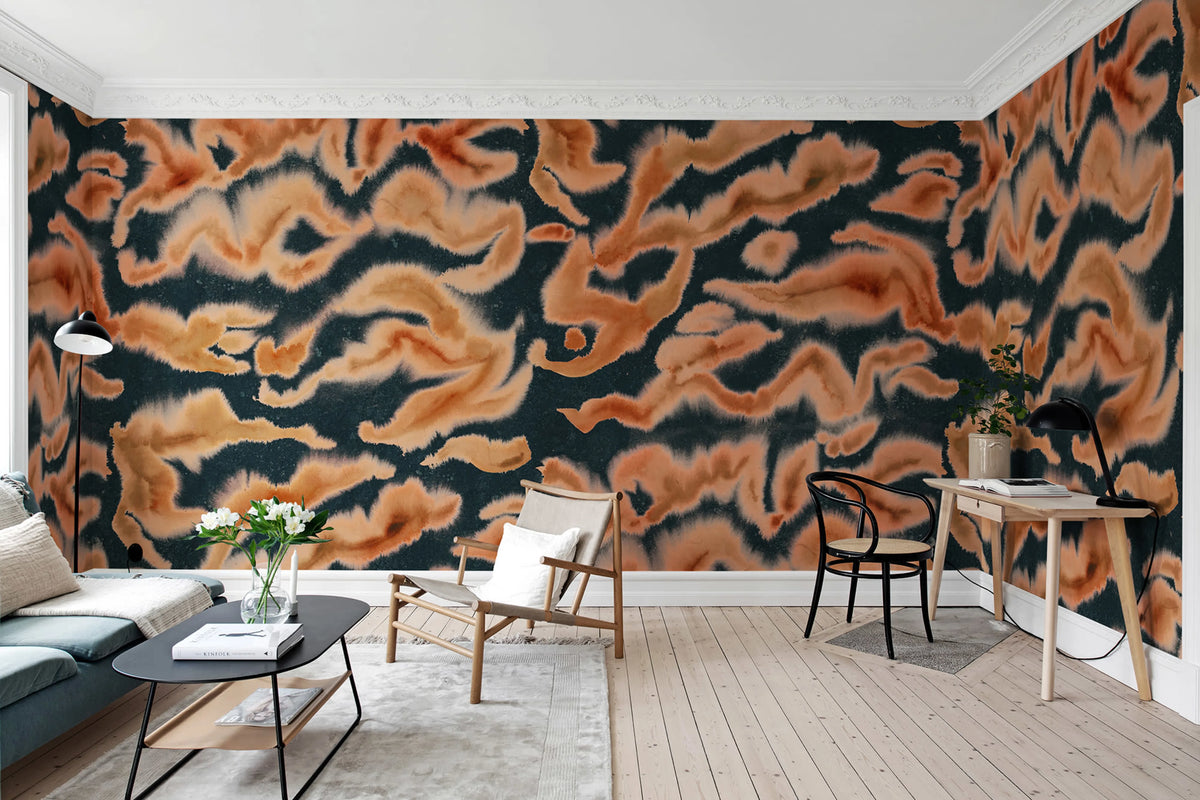 Guppy, Orange Mural Wallpaper - room preview 03