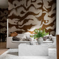 Guppy, Lightbrown Mural Wallpaper - room preview 03