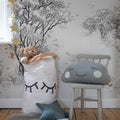 Forest Memories, Graphite Mural Wallpaper - room preview 03