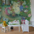 Rabbit Family, Green Mural Wallpaper - room preview 03