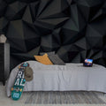 Acoustic Panel, Black Mural Wallpaper - room preview 03