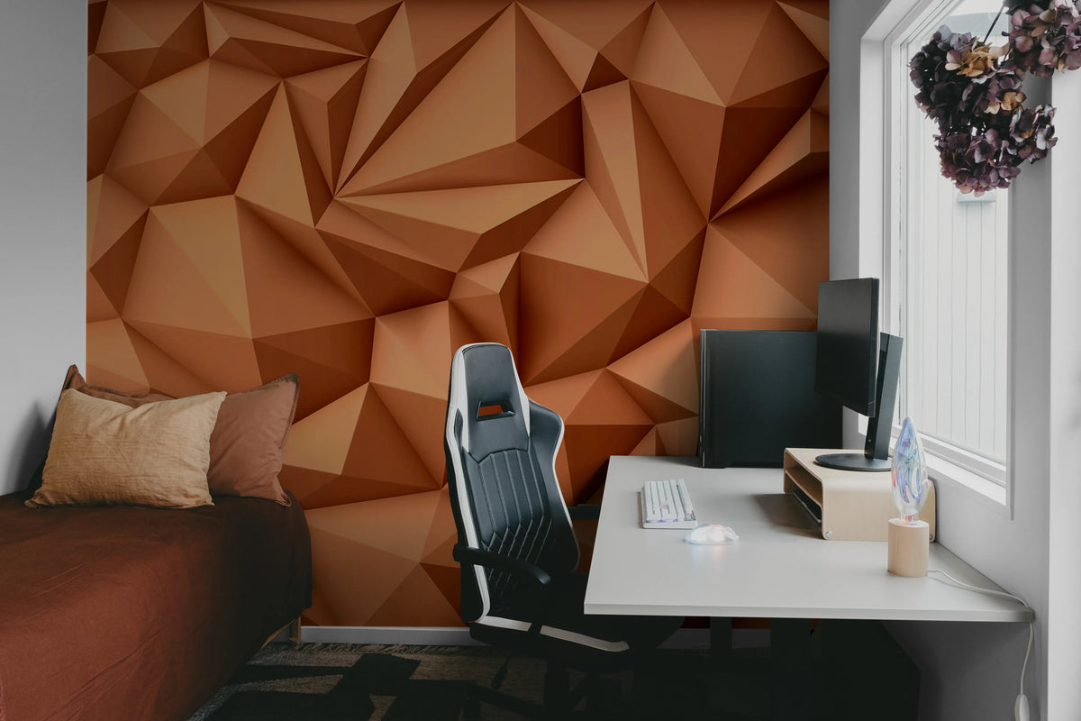 Acoustic Panel, Orange Mural Wallpaper - room preview 03