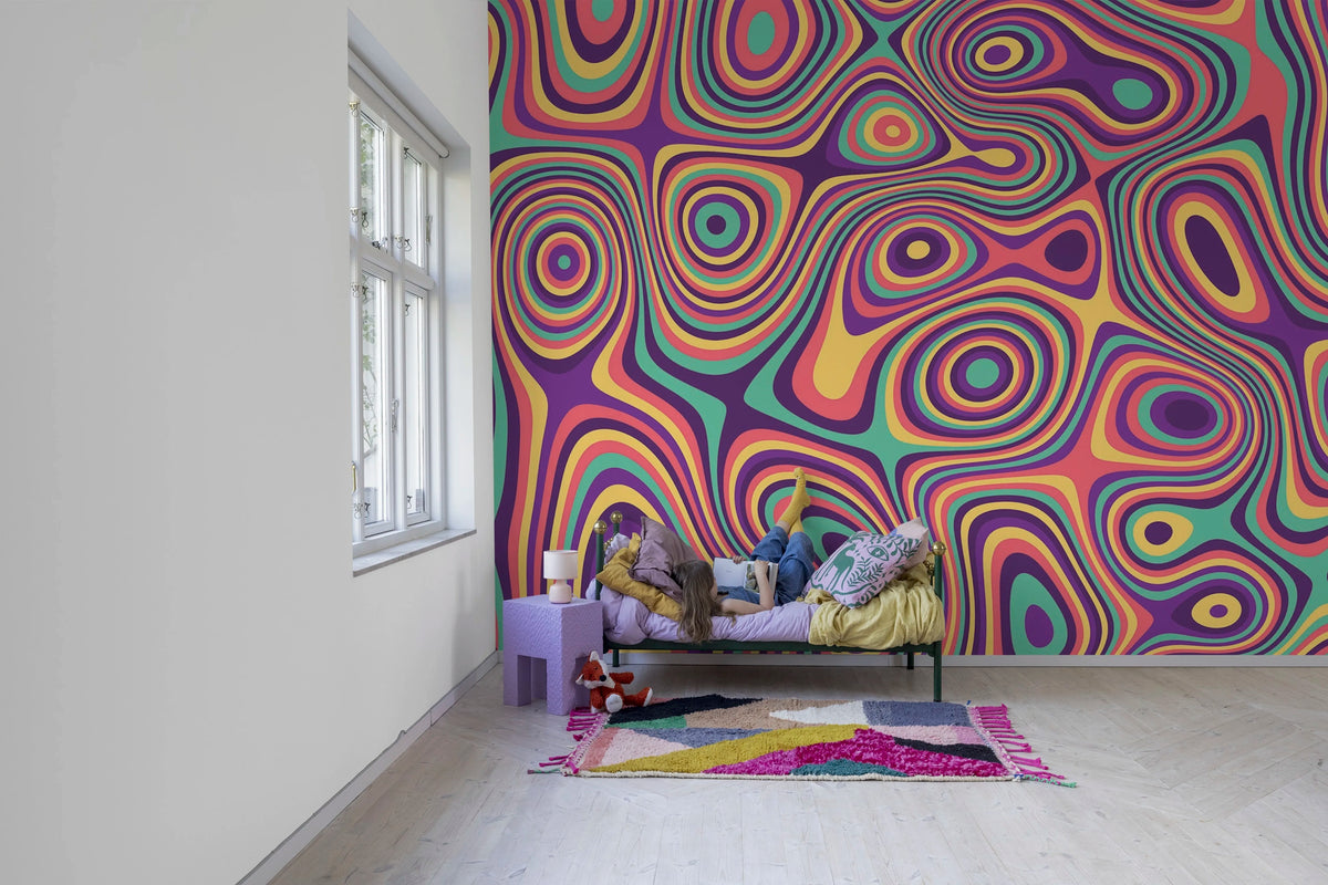 Whimsical Mural Wallpaper - room preview 03