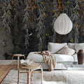 Golden Butterflies, Night Mural Wallpaper - room preview 03
