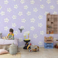 Cute Stars, Lilac Mural Wallpaper - room preview 03