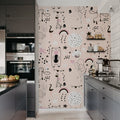 Happy Animals, Pink Mural Wallpaper - room preview 03