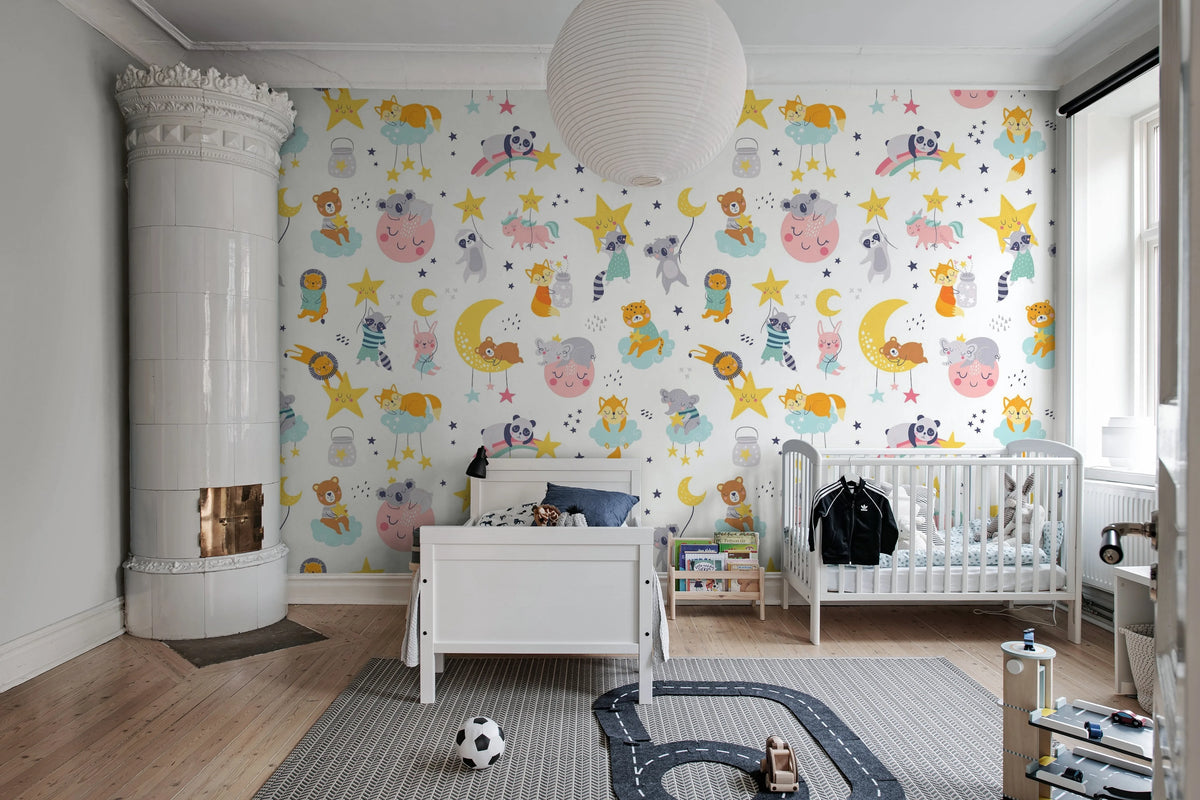 Cute Stickers Mural Wallpaper - room preview 03
