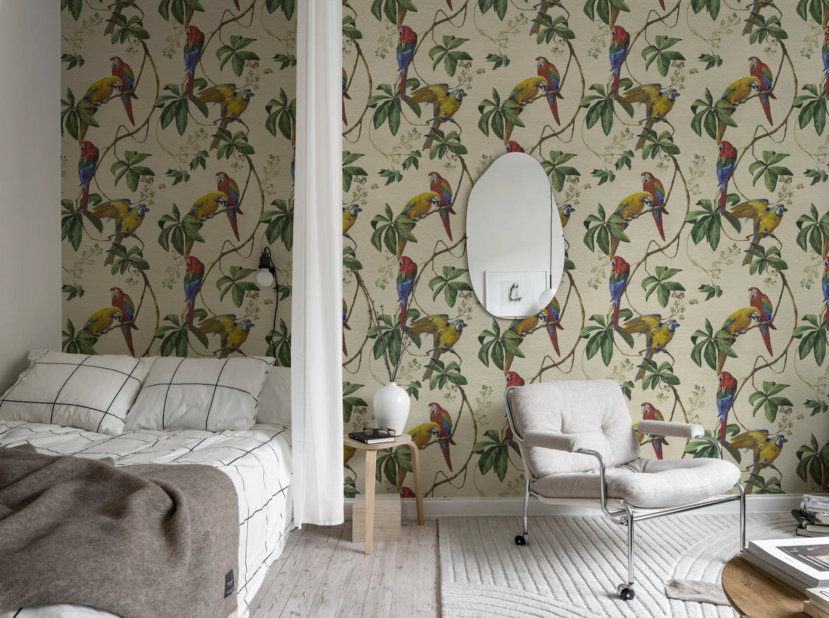 Parrots, Sand Mural Wallpaper - room preview 03