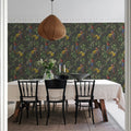Parrots, Green Mural Wallpaper - room preview 03
