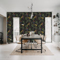 Parrots, Midnight Mural Wallpaper - room preview 03