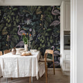 Flamingo Paradise, Midnight Mural Wallpaper - room preview 03