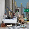 Cartoon City Kids, Colorful Mural Wallpaper - room preview 03