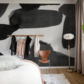 Wiggle Shapes, Graphite Mural Wallpaper - room preview 03