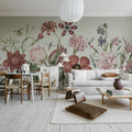 Wild Flowers, Vintage Mural Wallpaper - room preview 03