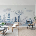 Winter Woods Mural Wallpaper - room preview 03