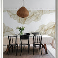 Opulence, Golden Lines Mural Wallpaper - room preview 03