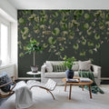 Dangling Ivy, Dark Mural Wallpaper - room preview 03