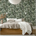 Mischievous Butterflies, Green Mural Wallpaper - room preview 03
