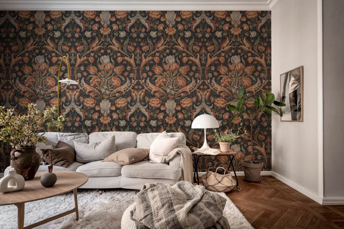 Vintage Tapestry, Red Mural Wallpaper - room preview 03
