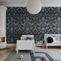 Vintage Tapestry, Blue Mural Wallpaper - room preview 03