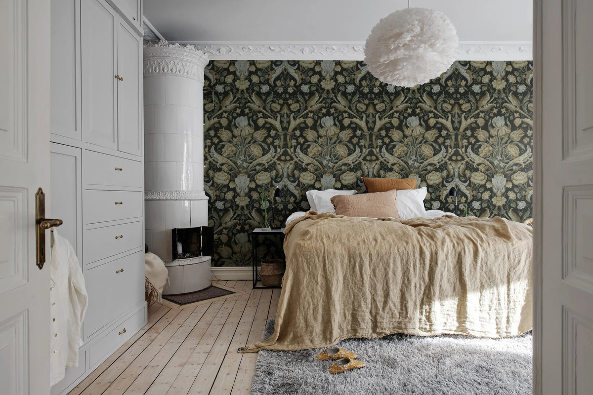 Vintage Tapestry, Yellow Mural Wallpaper - room preview 03